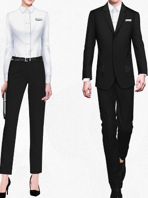 3款华夏银行员工工作服 建设银行员工制服